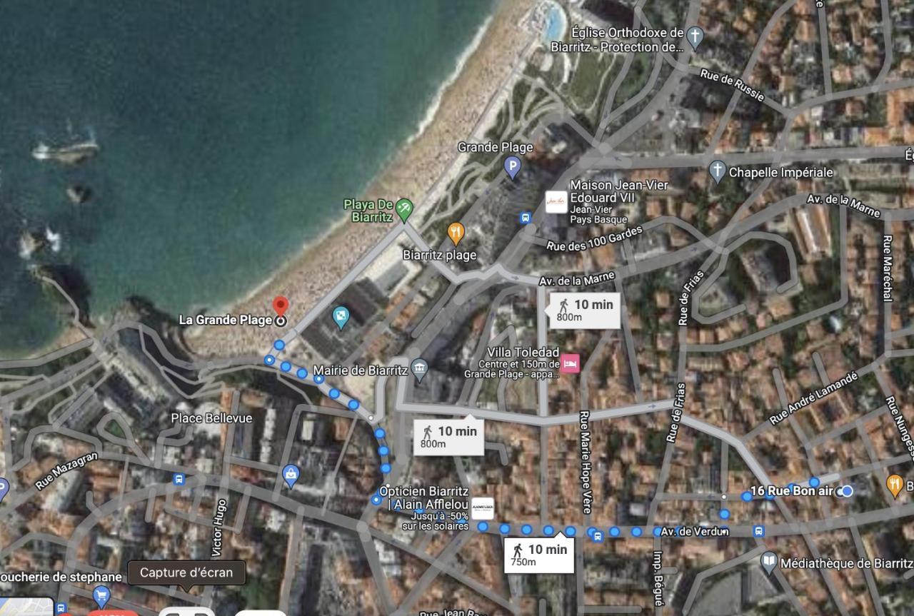 Biarritz Centre, Pres Avenue De Verdun, Cosy Apt 2 Pieces , Salon , Chambre Separe, Rue Tres Calme A 10 Minutes A Pied De La Grande Plage Экстерьер фото